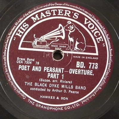 78rpm BLACK DYKE MILLS BAND poet & peasant overture 1&2