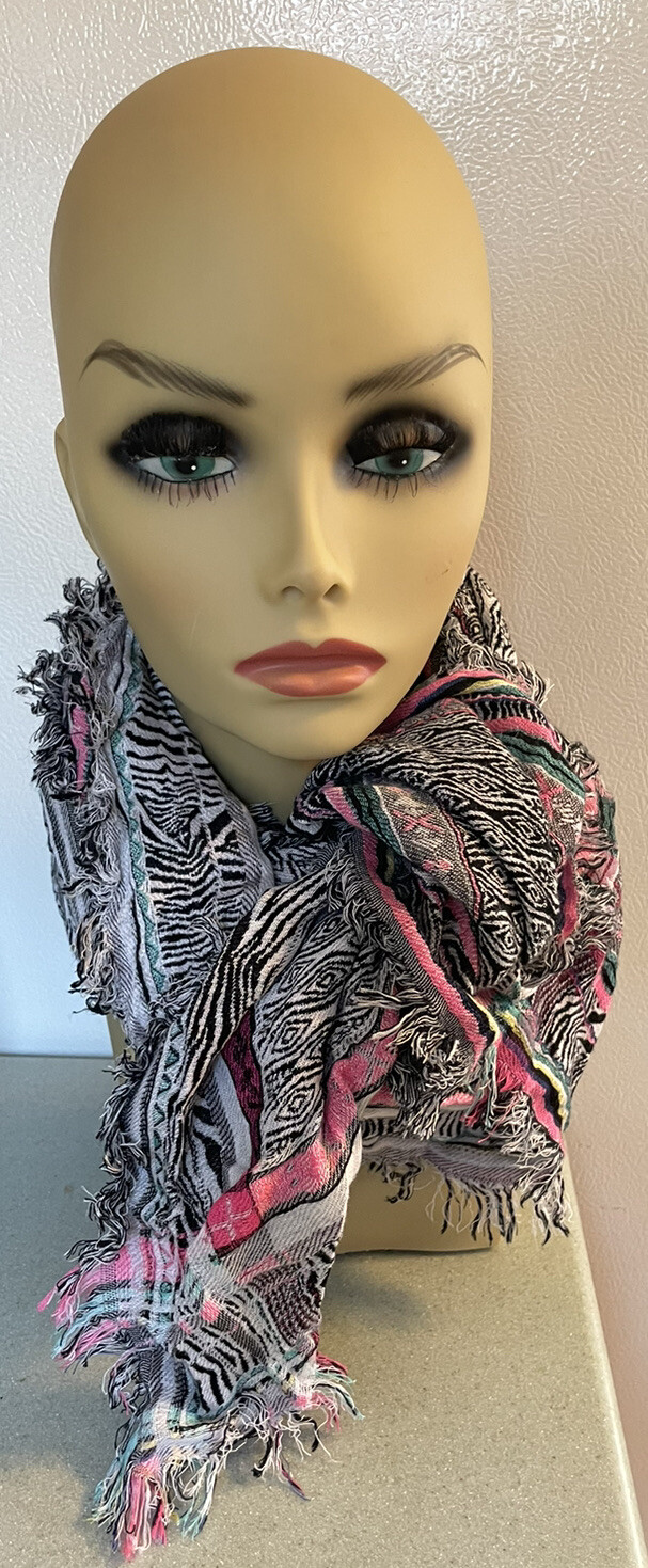 Express Womens Scarf One Size 44”X 43” Square Pashmina Wrap Animal