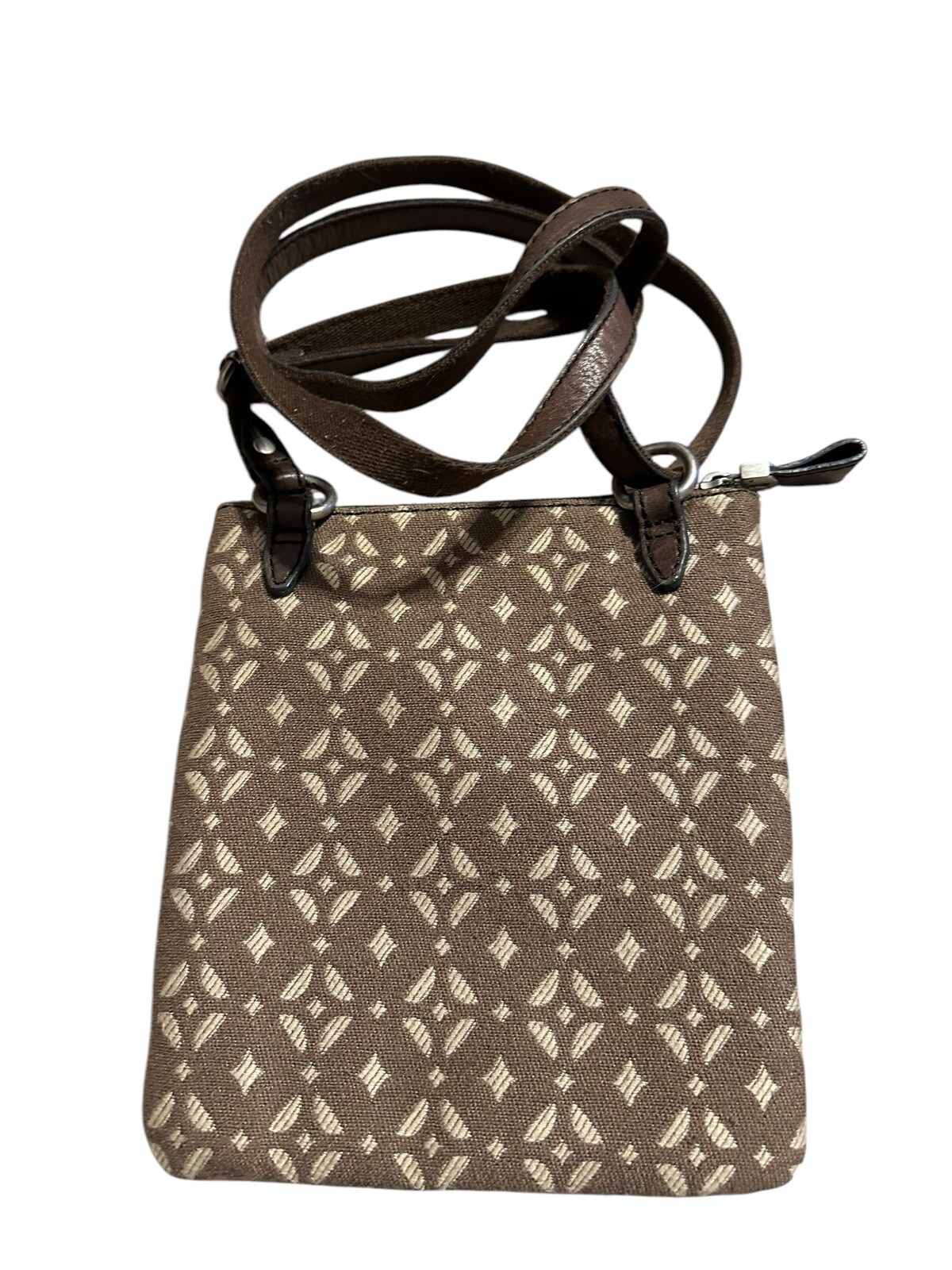 FOSSIL Brown Beige Adjustable Lined shoulder stra… - image 12