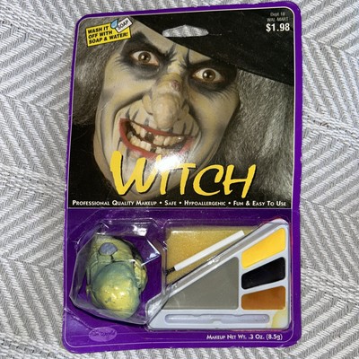 Vintage Halloween Witch Nose And Makeup For Costume Made In USA Fun World G1