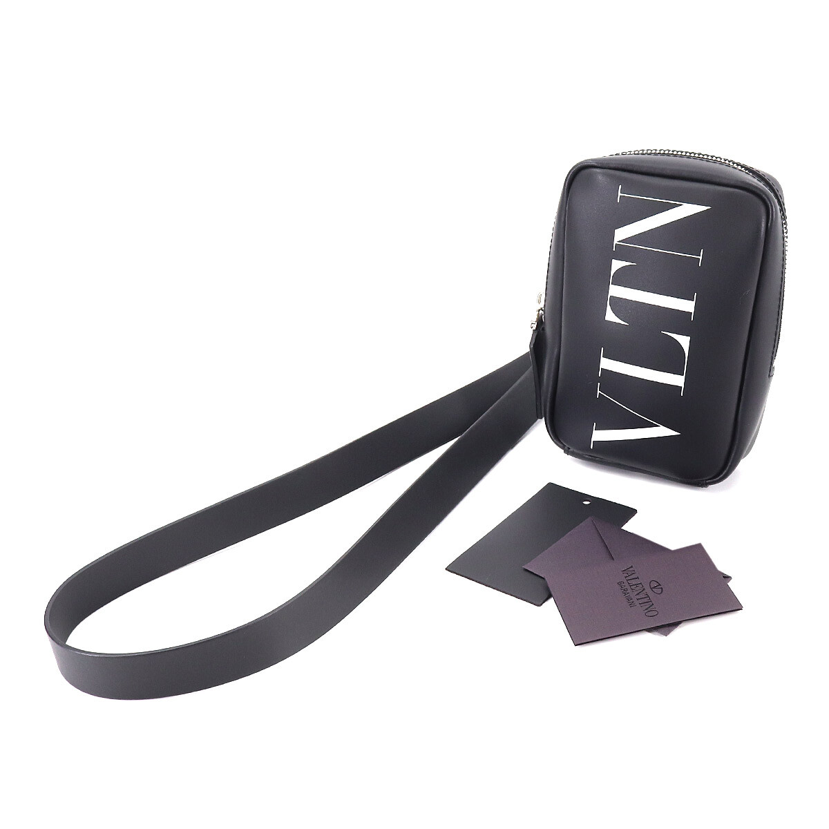 VALENTINO GARAVANI VLTN Body Shoulder Bag Leather Black