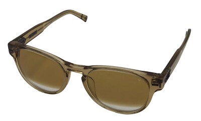 John Varvatos Mens Round Plastic Yellow Crystal Sunglass, Two Tone Lens V532