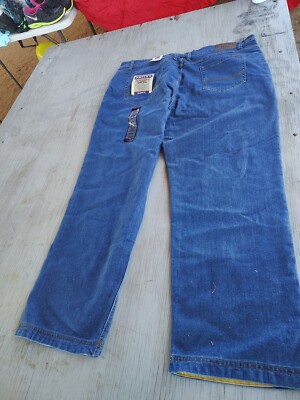 Smiths Workwear Jeans Mens 42x32 Blue Denim Straight Leg Heavy Duty Workwear New