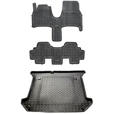RX12200117-2 Satz Fußmatten und PE Kofferraumwanne für Peugeot 807 2002-2014