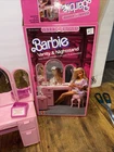 VTG 1987 Barbie Sweet Roses Vanity Playset Mattel 4764 -incomplete With Box