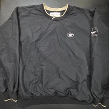 Cutter & Buck Georgia Pullover XL Vintage Black Beige Trim Climagard Golf Dawgs