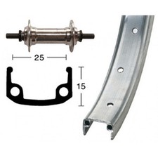 ruota anteriore completa 24 x 1.95 rigida 2142049000 RIDEWILL BIKE Bicicletta