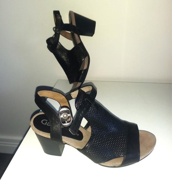 Women Gabor Heels Black Leather 36 #7TJM