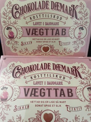 2for1 ! 2 Packs Danish Chocolate For Weight Loss 40 each Slik Chokolade Vægttab 