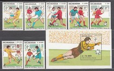 Nicaragua - Mail 1990 Yvert 1523/9 + H 196 ** Mnh