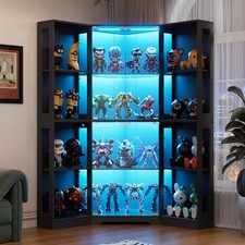Corner LED Glass Door Display Curio Cabinet/Display Case