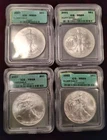 (4) ICG MS69 American Silver Eagles