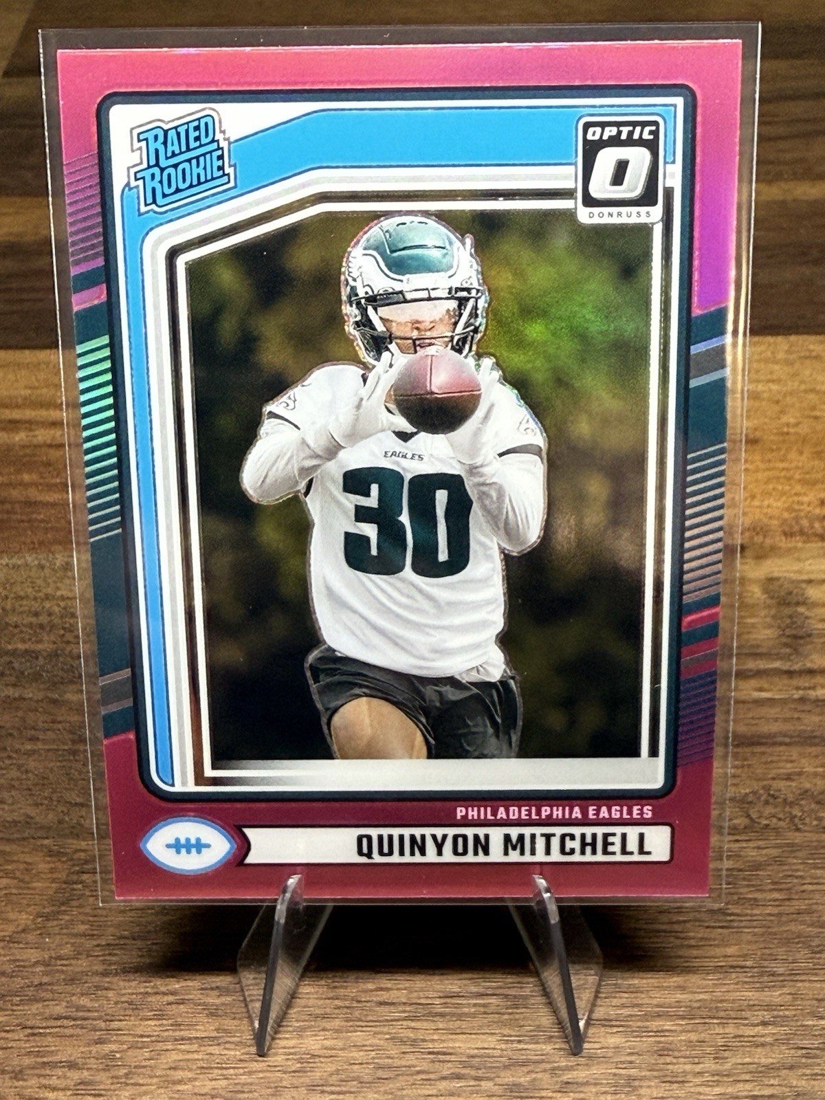 2024 Donruss - Rated Rookie Quinyon Mitchell #361 Optic Preview Pink Prizm (RC)