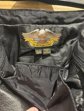Harley Davidson FXRG Leder Jeans Hose 34w