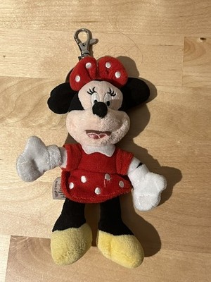 Minnie Mouse Plüsch Schlüsselanhänger Taschenanhänger Set Disney Vintage Disney Store Exclusive 