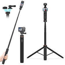 VRIG 64" OSMO Pocket 3 Selfie Stick Tripod for GoPro ,Extendable Tripod Stand...