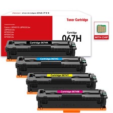 Canon 067H High Capacity Toner Cartridge Set 4 Pack Black Cyan Magenta Yellow