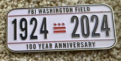 New FBI WASHINGTON FIELD OFFICE (WFO) 100 YEAR ANNIVERSARY 1924-2024 Coin