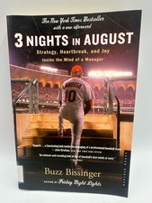 3 Nights In August Buzz Bissinger 2005 Paperback Sports/Biography Pre-Owned