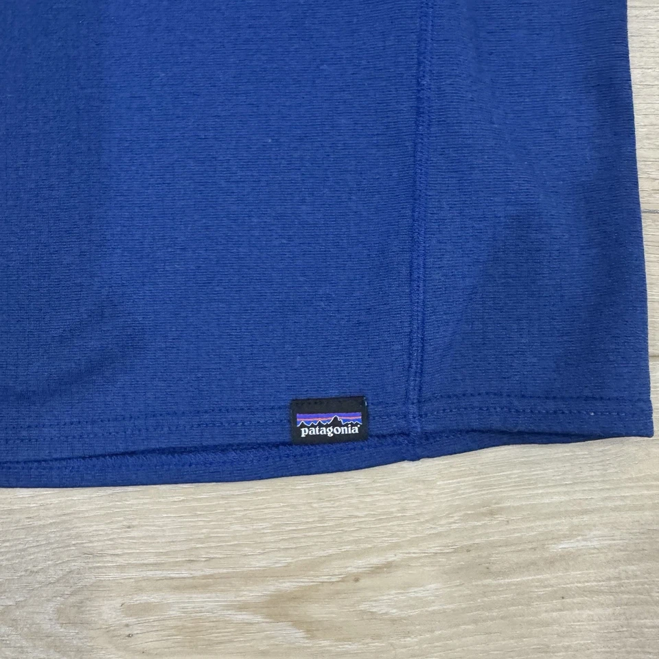 Camisa Patagonia Para Hombre Extra Grande Azul Capilene 3 Capas Base Media Cremallera Peso Medio Foto 3 de 4