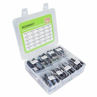 25 Values Aluminum Electrolytic Capacitor Kit 1000uF 1000uF-10000uF 180pcs