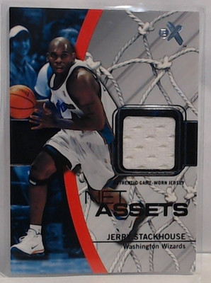 2003-04 FLEER SKYBOX NET ASSETS JERRY STACKHOUSE JERSEY #JS-NAJ WIZARDS MSK