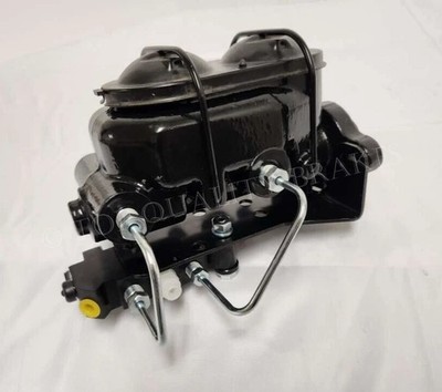 Black Master Cylinder 1'' Bore w/ Bottom Mount Disc Disc Proportioning Valve Kit