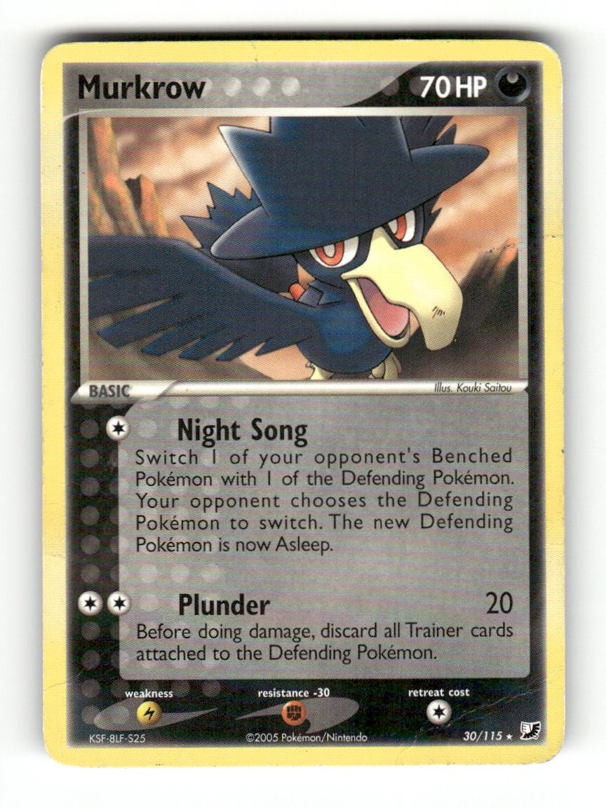 Murkrow 30/115 Rare Unseen Forces Pokemon Heavily Played Kouki Saitou