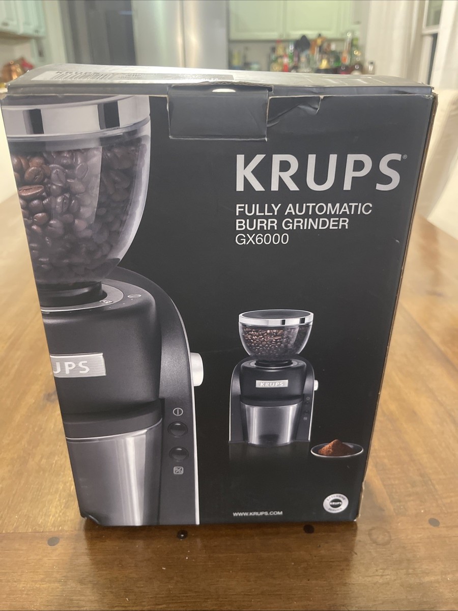 KRUPS GX5000 Professional Electric Coffee Burr Grinder Black for