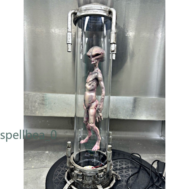 Espécimen Gris Alienígena en Ciencia Ficción 36CM LED Luz Resina Figura Estatua Halloween Prop