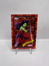 2025 Topps Chrome Marvel Gamora #140 Iron Man Red-Gold Lazer Refractor /100