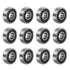 Image of 12pcs 6000-2RS Deep Groove Ball Bearings, Chrome Steel Z2 Bearing 10x26x8mm