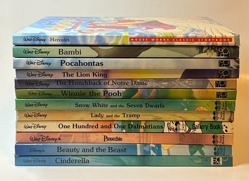 Walt Disney Classic Series Book Lot of 12 CINDERELLA BAMBI LION KING SNOW WHITE