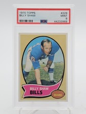 BILLY SHAW 1970 TOPPS FOOTBALL #229 BILLS PSA 9 Q7113