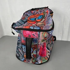 Athalon Graffiti Art Rolling Backpack With Retractable Handle & Shoulder Straps