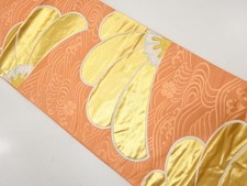 7601475: JAPANESE KIMONO / ANTIQUE KIMONO / SILK / WOVEN FLOWER