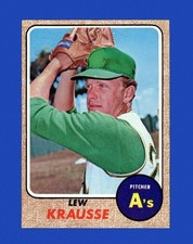 1968 Topps Set-Break #458 Lew Krausse EX-EXMINT *GMCARDS*