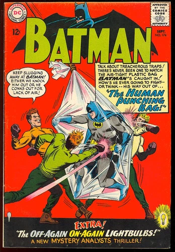 Batman #174 Nice Unrestored Silver Age Superhero Vintage DC Comic 1965 FN-