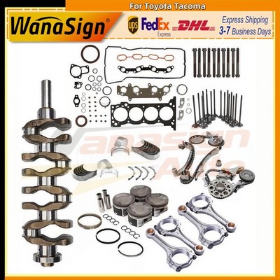2TR-FE 2.7L Engine Piston Gasket Timing Kit Crankshaft Conrods For Toyota Tacoma