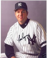 TOM PAGNOZZI NEW YORK YANKEES SIGNED 8X10 PHOTO W/COA