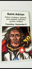 Saint Adrian   3rd Class Relic Card