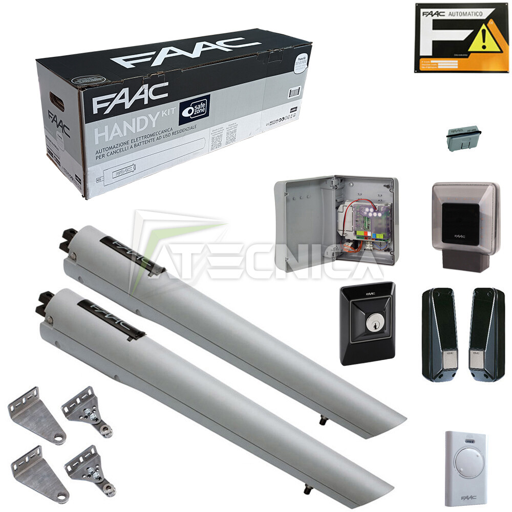 Kit cancello ante battenti professionale FAAC HANDY KIT 24V 105998 2,3mt x anta