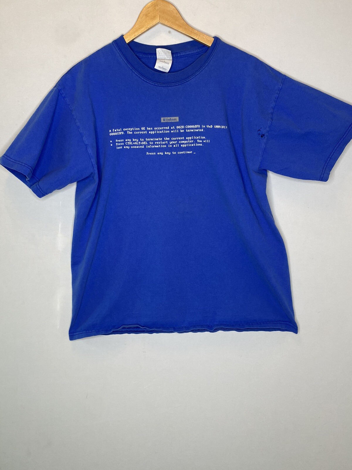 blue screen of death shirt