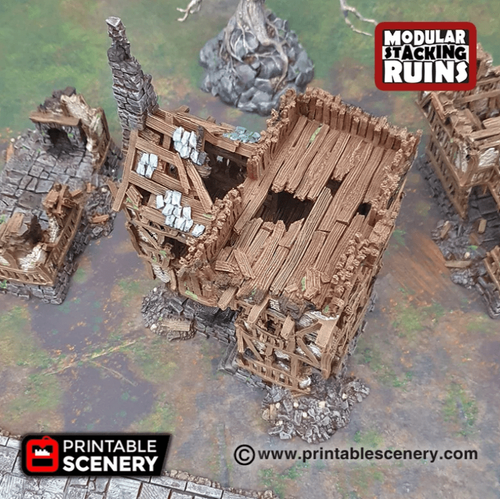 Casa adosada ocupada - ruinas de fantasía - terreno de mesa de fantasía - Imagen 3 de 7