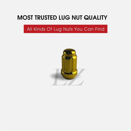 24 Pc Set Spline Tuner Lug Nuts | 12x1.5 | Gold | For Toyota 4Runner Camry - Picture 2 of 4