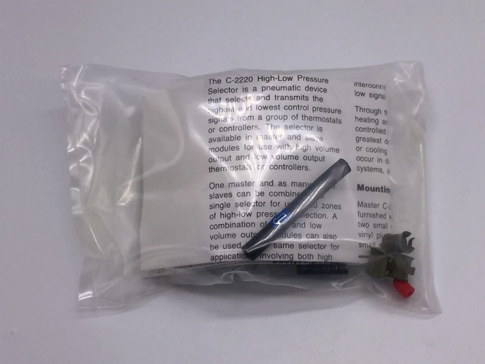 JOHNSON CONTROLS C-2220-13 PRESSURE SELECTOR MASTER UNIT  - Image 3 of 3