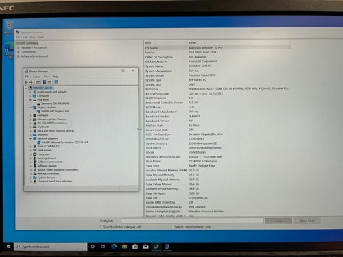 Dell Precision 3620 TWR i7-7700K 4.2GHz, 32GB DDR4 RAM, 500GB NVMe SSD Win10 #95 - Picture 4 of 4