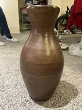 Ribbed Texture 13.5” Vase Made In Vietnam For Over And Back
