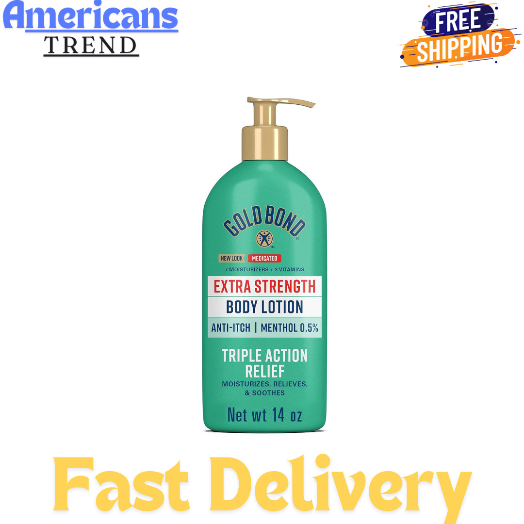 Gold Bond Medicated Extra Strength Body Lotion, 14 oz., Moisturizes,...