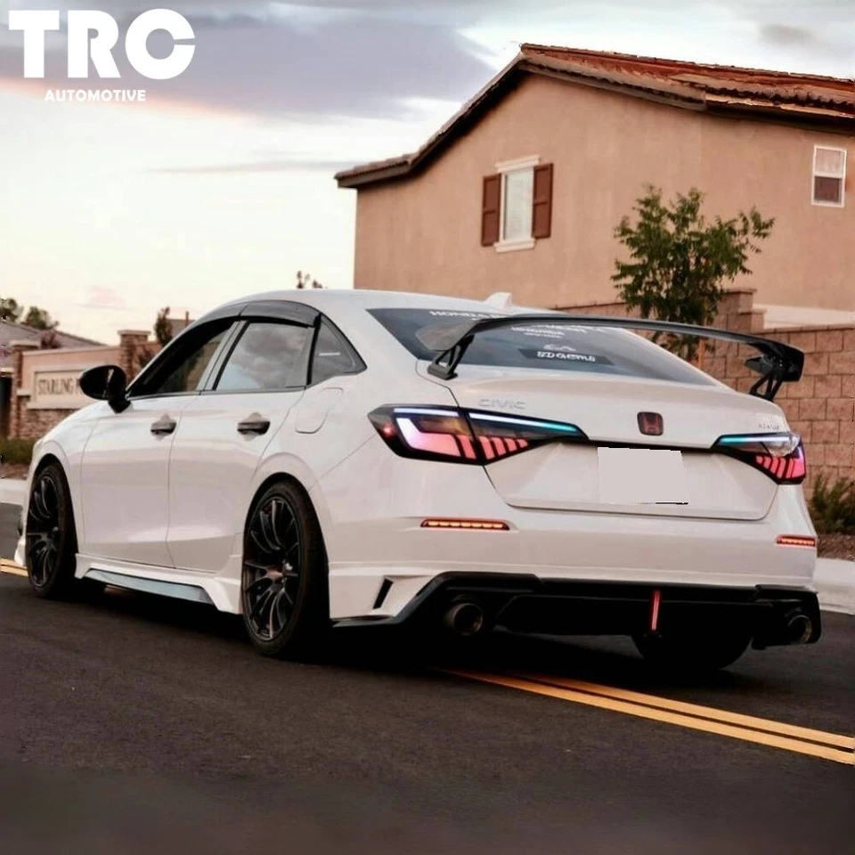 RGB Demon Eye LED Tail Lights for 2022-2025 Honda Civic Sedan 11th Gen 4 PCS - Image 3 of 4